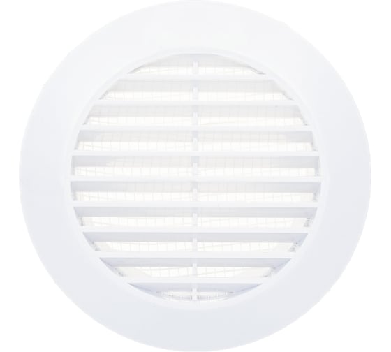 Изображение товара Решетка разъемная круглая с москитной сеткой (140х140х38 мм; d=100 мм; наклонные жалюзи) Эвент Э140/100Р