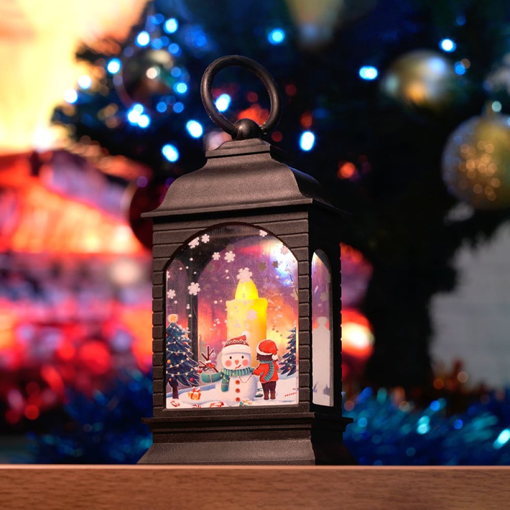 Изображение товара Световая фигура FERON Снеговик с свечой и LED, 12.5 см, черный