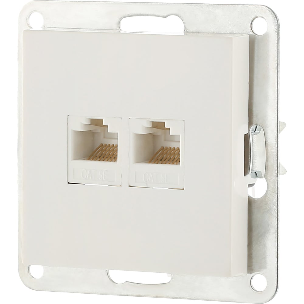 Изображение товара Розетка компьютерная LK Studio двойная 2хRJ-45 категория 5е белая