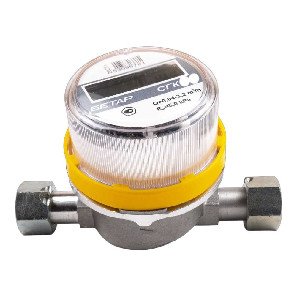 Изображение товара Счетчик газа Бетар СГК-1, 6 с двумя гайками G1. 6, 1/2 - точное измерение расхода газа