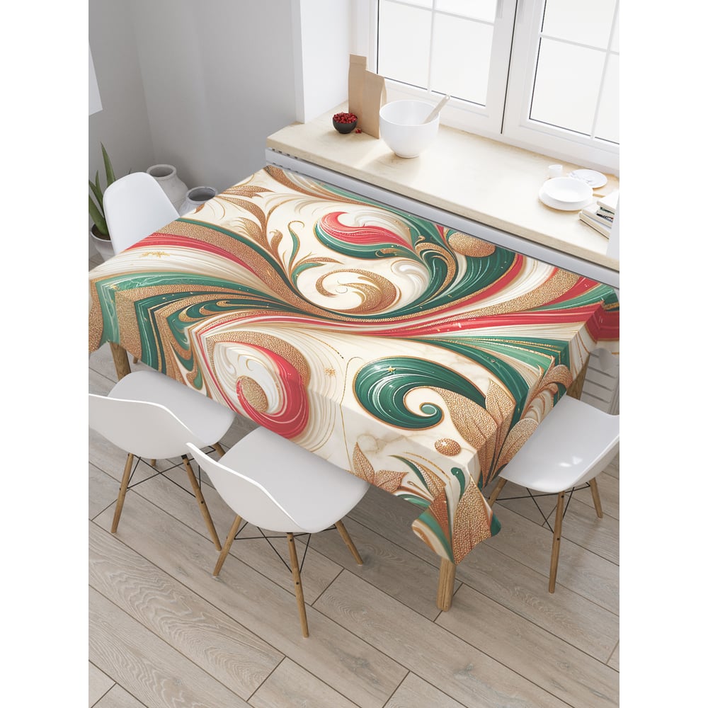Изображение товара Прямоугольная тканевая скатерть JoyArty 120х145 см для праздников и повседневных мероприятий