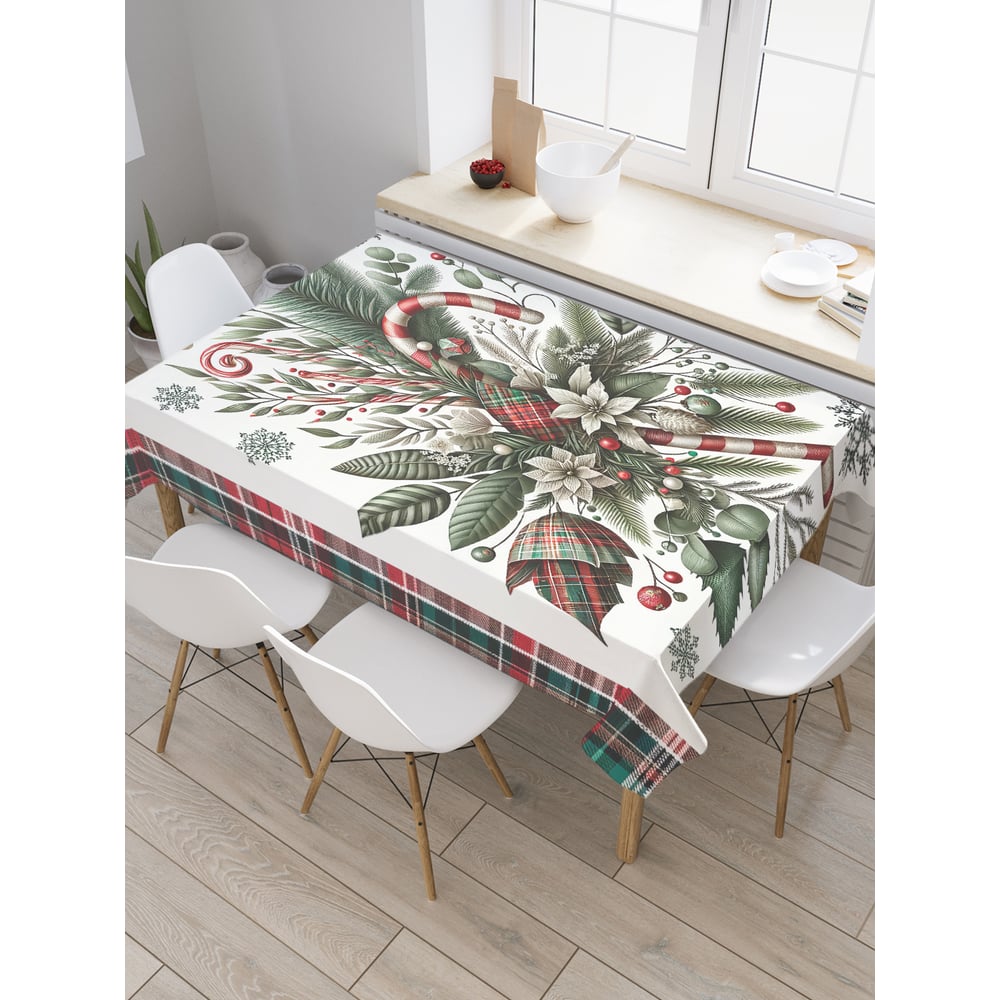 Изображение товара Прямоугольная скатерть JoyArty с новогодним рисунком 120х145 см