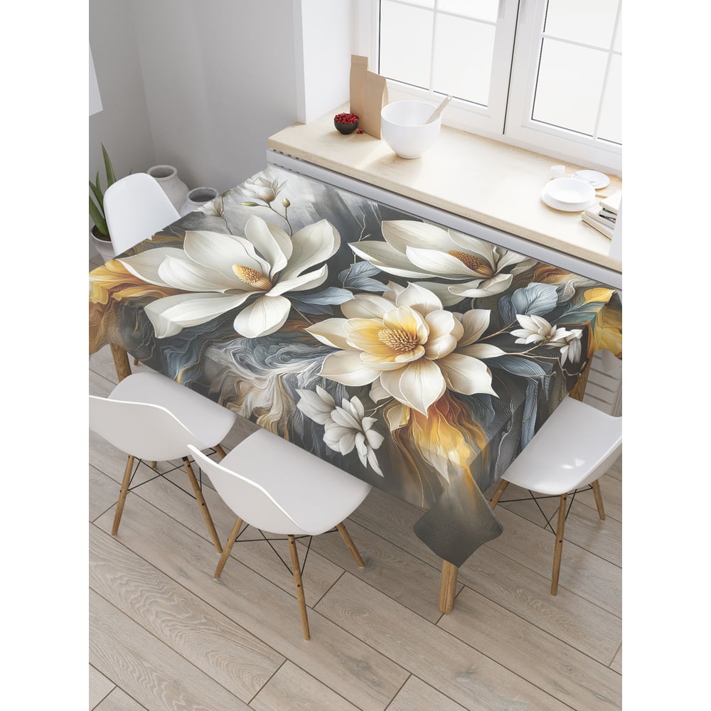 Изображение товара Прямоугольная тканевая скатерть на стол с рисунком JoyArty Огненные краски 145х180 см tc_sd3491_180x145