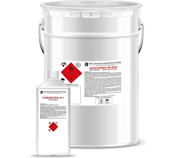 Изображение товара Шпатлевка ЗАГОРСКИЙ ЛАКОКРАСОЧНЫЙ ЗАВОД ЭП-0010 10 кг ZLK05338
