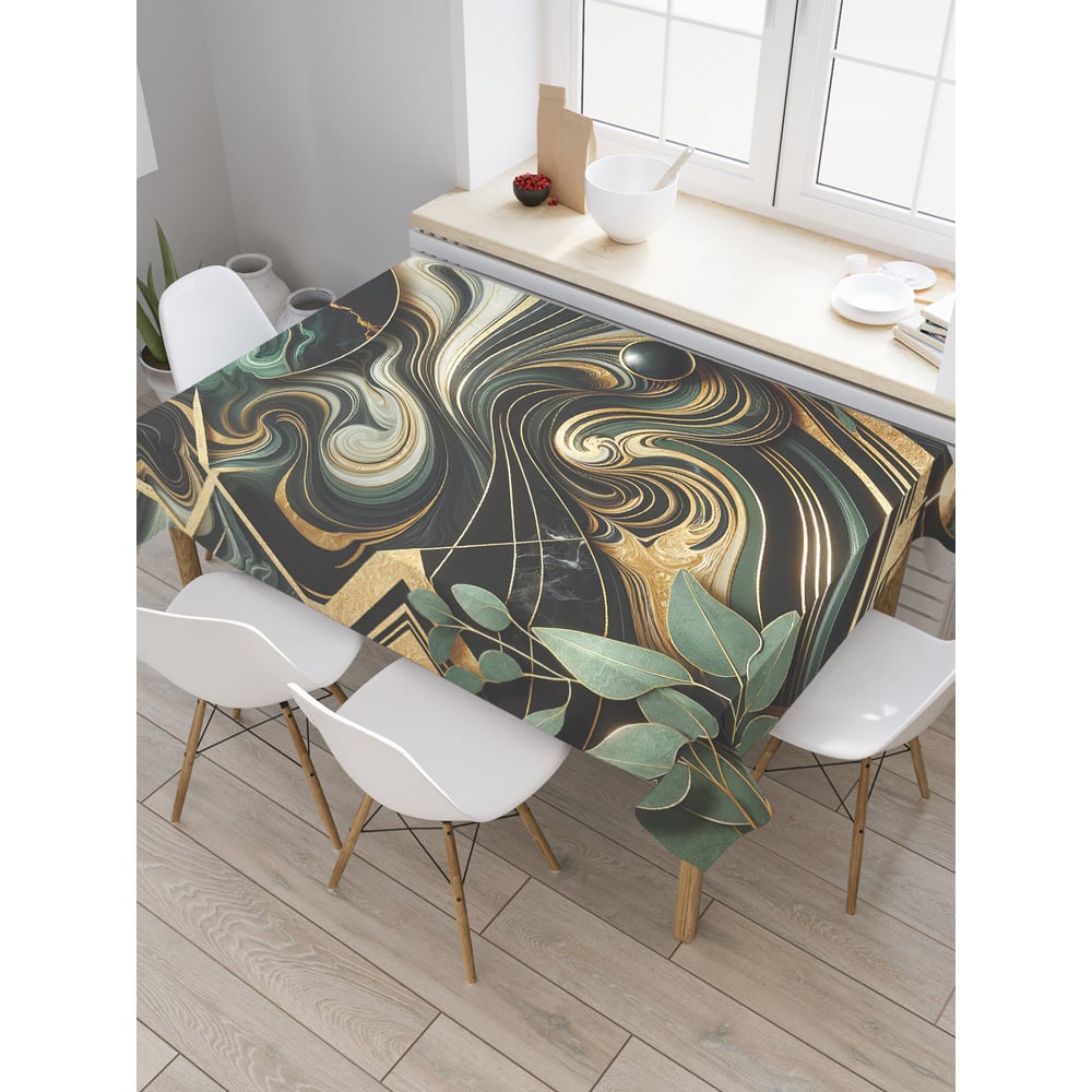Изображение товара Прямоугольная тканевая скатерть JoyArty Магический мрамор 145x180 см