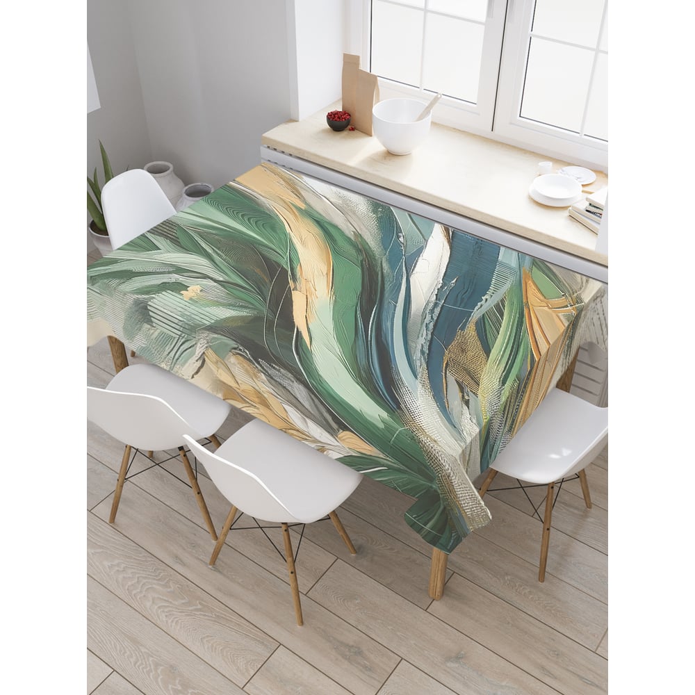 Изображение товара Прямоугольная тканевая скатерть на стол с рисунком JoyArty Красочные мотивы 120х145 см tc_sd3465_120x145