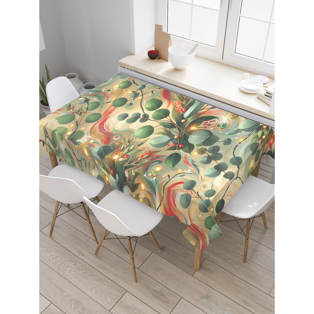 Изображение товара Прямоугольная тканевая скатерть JoyArty 120x145 см, Новый год и Рождество