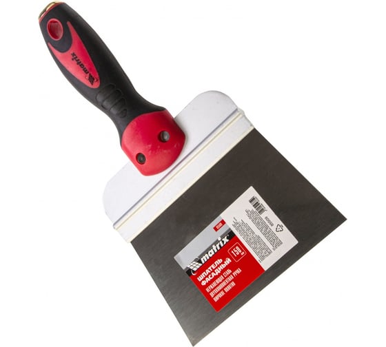 Изображение товара Фасадный шпатель Matrix из нержавеющей стали, 150 мм, 2-комп. ручка, широкое полотно 85509