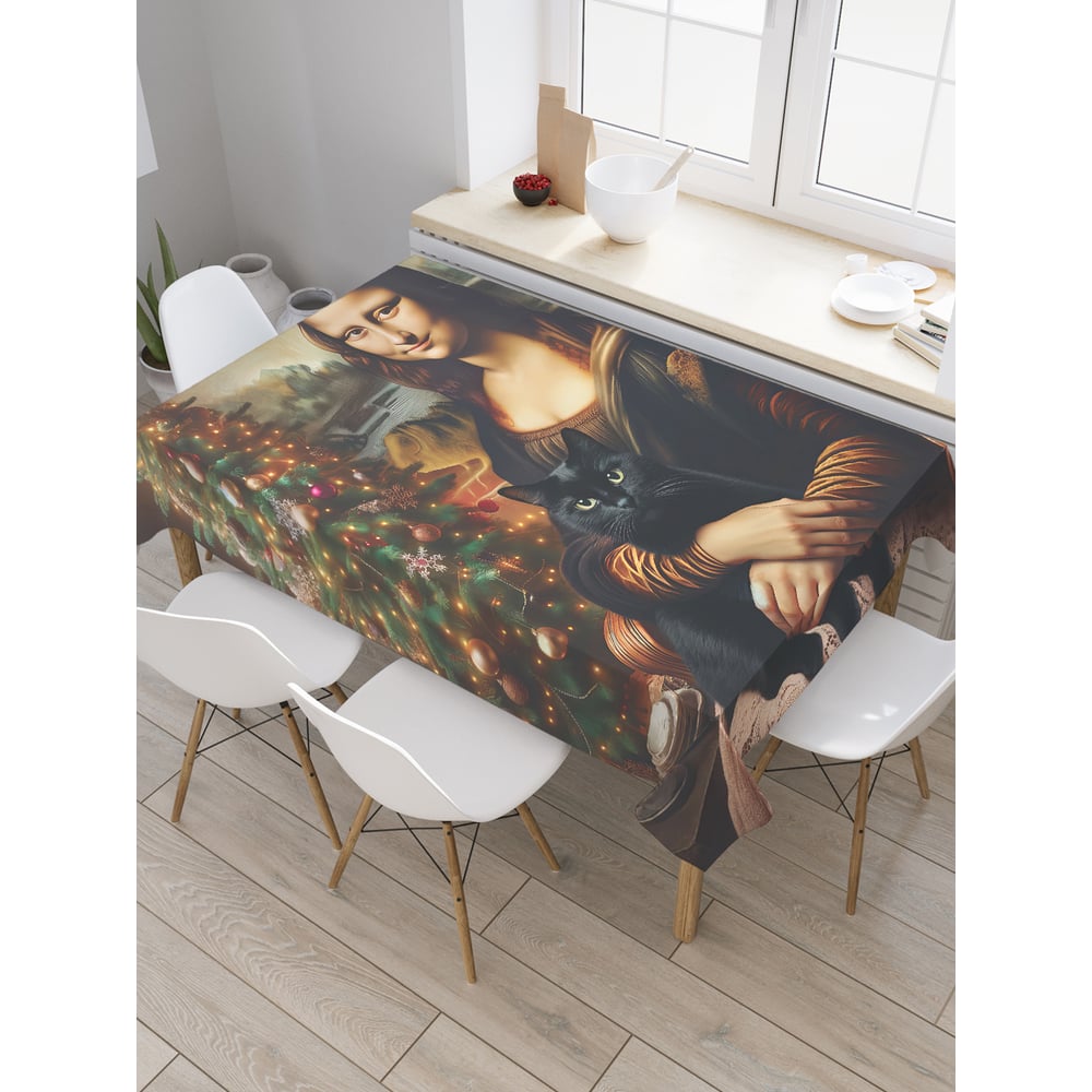 Изображение товара Прямоугольная тканевая скатерть JoyArty на праздник 145х180 см