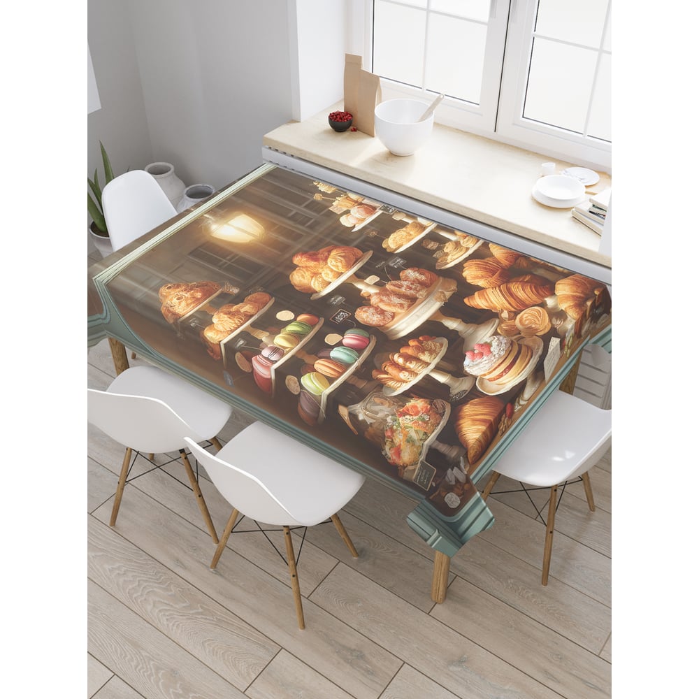 Изображение товара Прямоугольная тканевая скатерть JoyArty Сладкая витрина 145х180 см