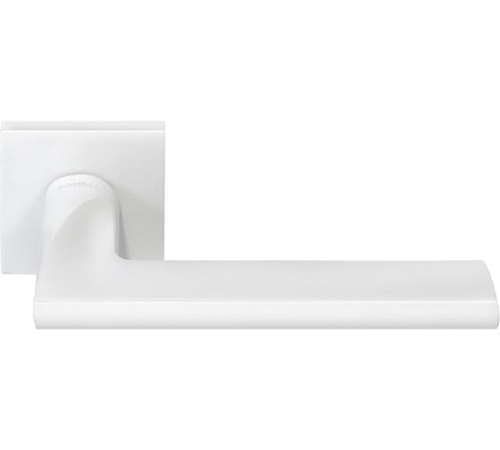 Изображение товара Дверная ручка на квадратной розетке MORELLI  MH-50-S6 W, 6 мм, цвет - белый 9012701