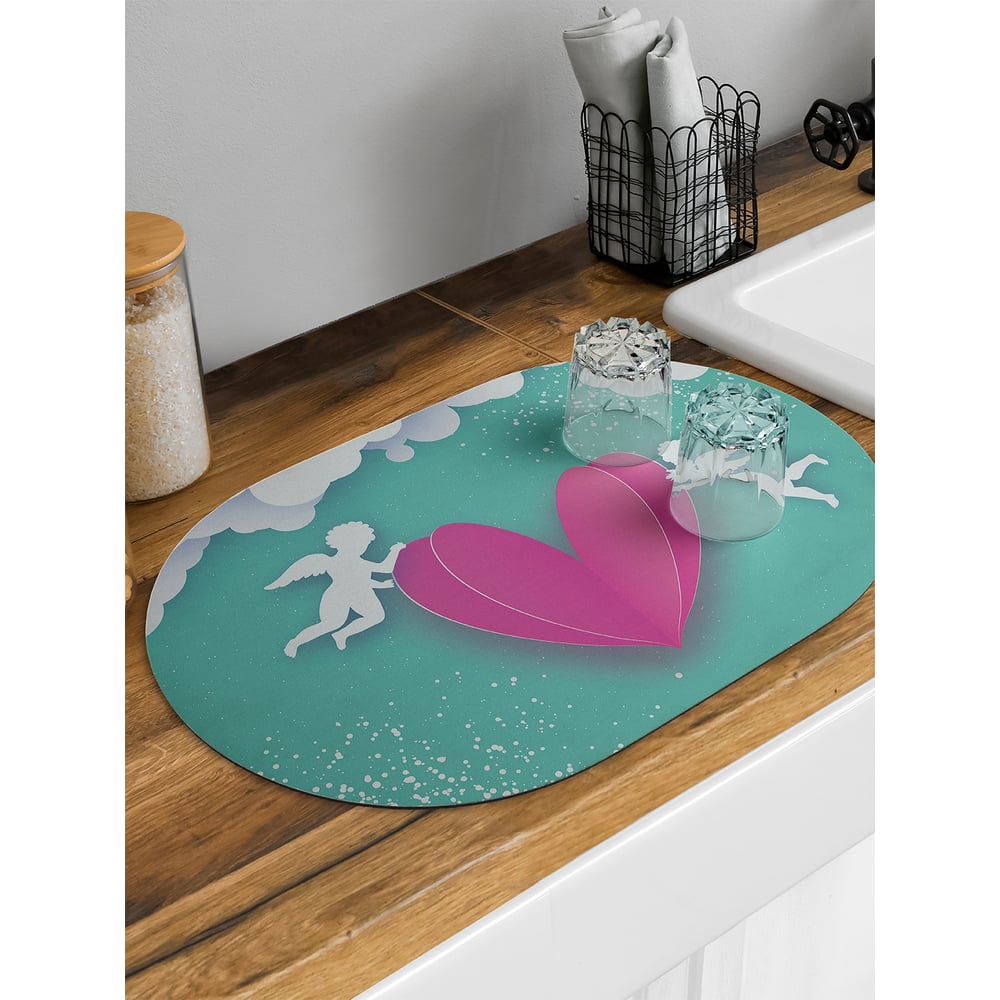 Изображение товара Коврик для сушки посуды JoyArty овальный 58x38 см