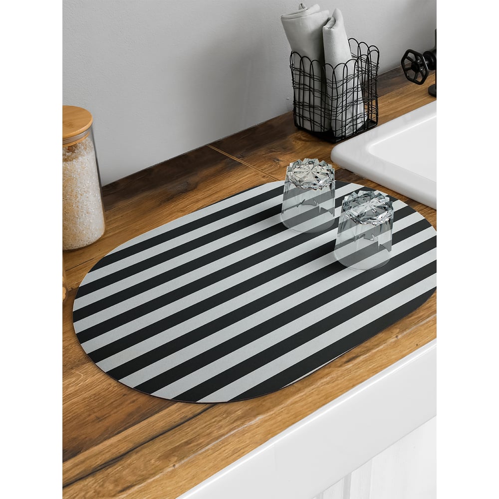 Изображение товара Коврик для сушки посуды JoyArty овальный 58x38 см с впитывающим эффектом