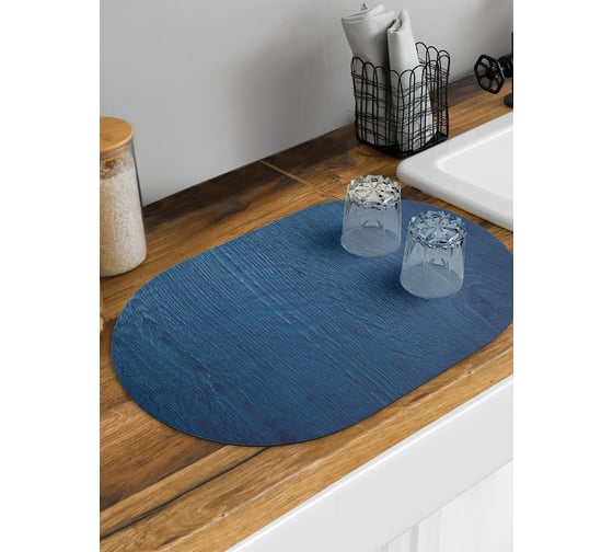 Изображение товара Коврик для сушки посуды впитывающий для кухни JoyArty Плотный рисунок овальный 58x38 см sbm_14408_58x38