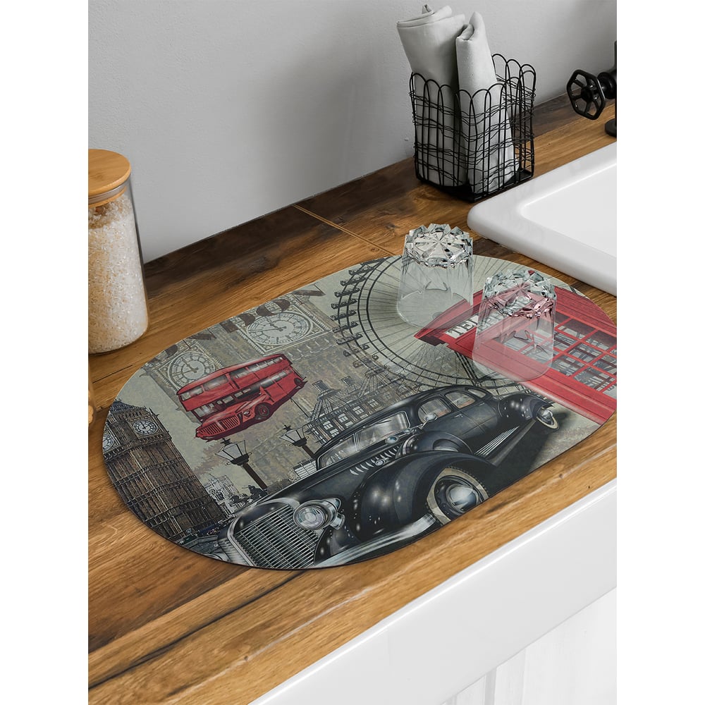 Изображение товара Коврик для сушки посуды JoyArty Лондон ретро овальный 58x38 см Изображение товара Коврик для сушки посуды JoyArty Лондон ретро овальный 58x38 см