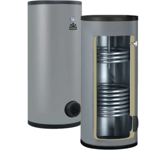 Изображение товара Напольный бойлер GEKON B02 400 л, с 2-я ТО, 51/23 кВт, INOX, GK4002