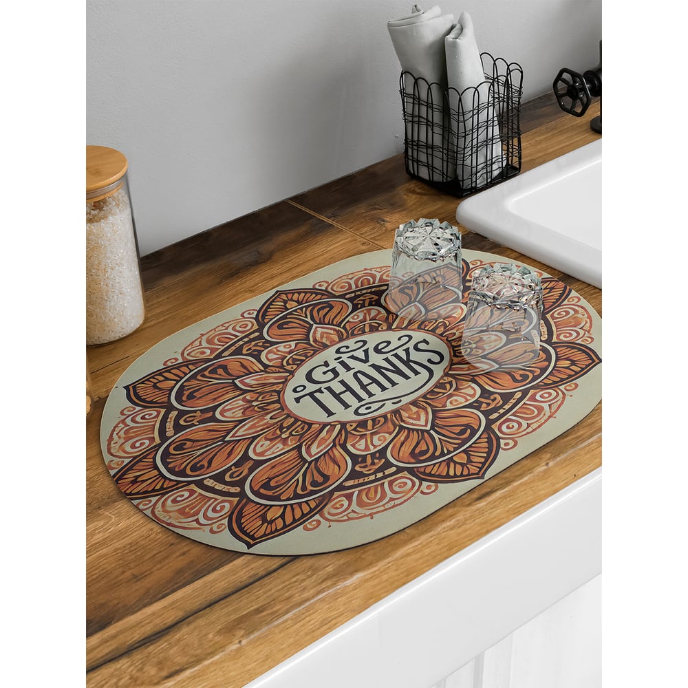 Изображение товара Коврик для сушки посуды JoyArty Выражай благодарность 58x38 см sbm_sd4014_58x38
