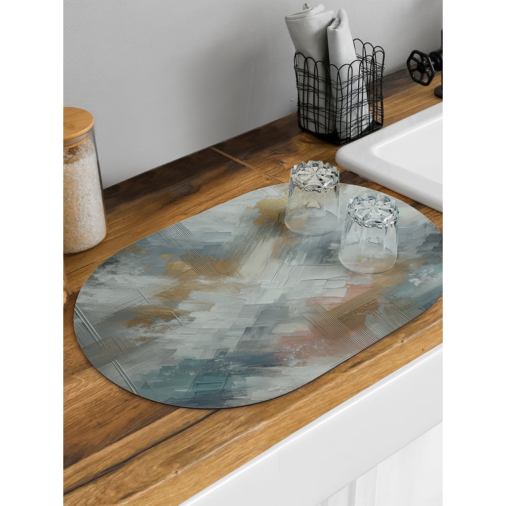 Изображение товара Коврик для сушки посуды JoyArty овальный 58x38 см