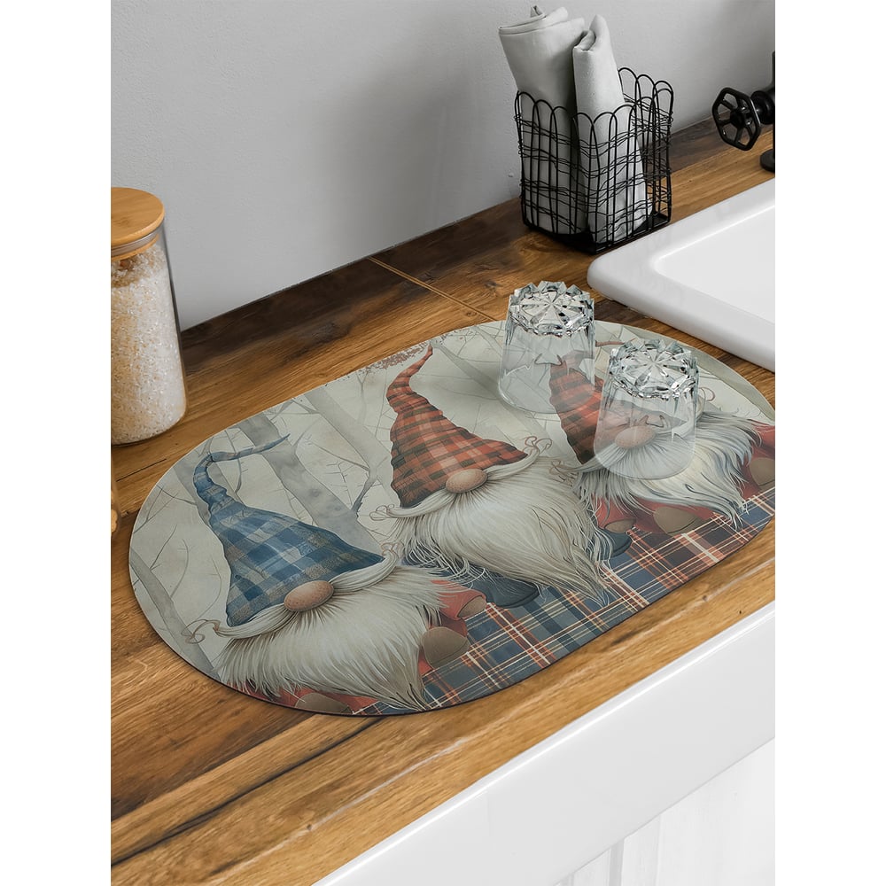 Изображение товара Коврик для сушки посуды JoyArty овальный 58x38 см sbm_sd3993_58x38