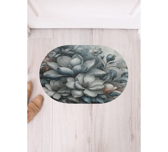 Изображение товара Коврик в прихожую JoyArty овальный Бледная магнолия 58x38 см sbm_sd3483_58x38