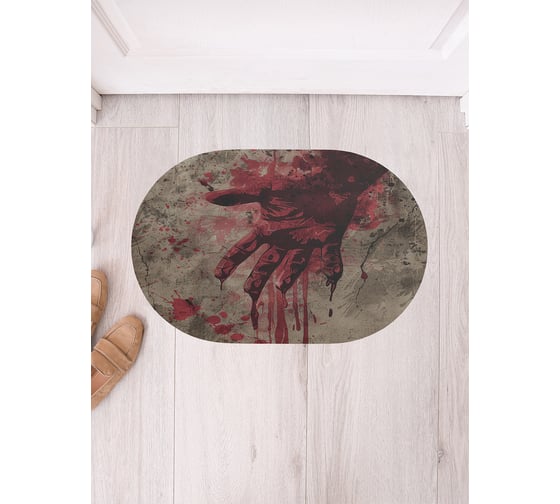 Изображение товара Коврик в прихожую JoyArty овальный Кровавый след 58x38 см sbm_sd3848_58x38