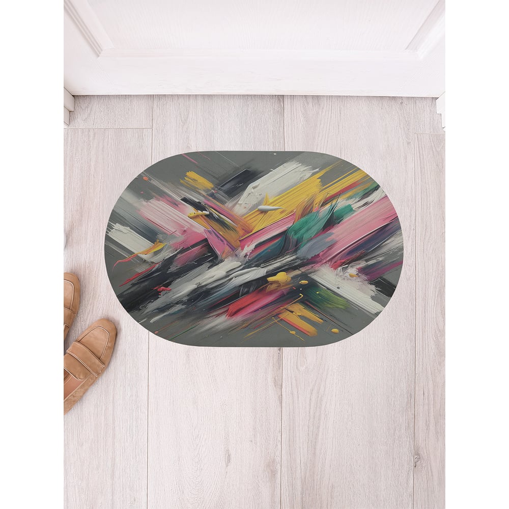 Изображение товара Коврик в прихожую JoyArty овальный Искусство 58x38 см