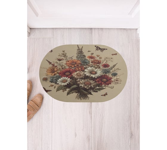 Изображение товара Коврик в прихожую JoyArty овальный Букет осени 58x38 см sbm_sd3584_58x38