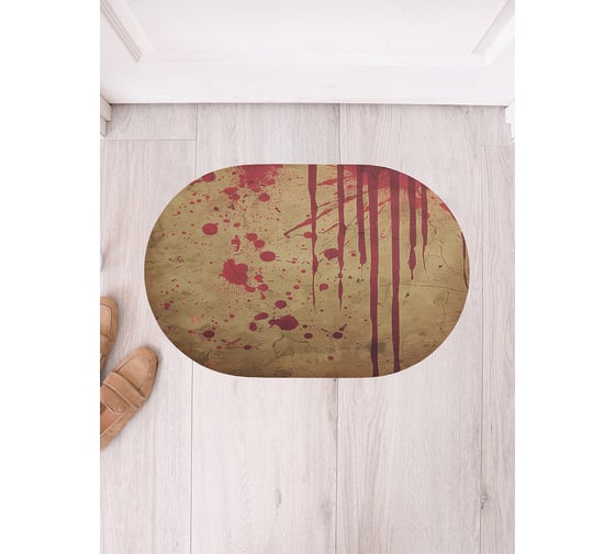 Изображение товара Коврик в прихожую JoyArty овальный Кровавая стена 58x38 см sbm_sd3846_58x38
