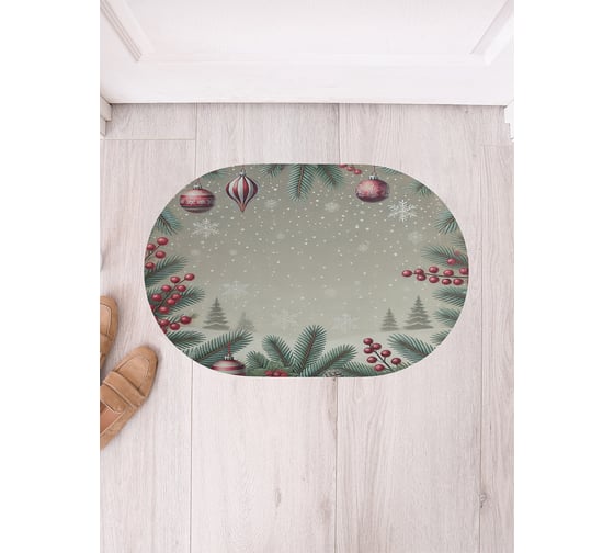 Изображение товара Коврик в прихожую JoyArty овальный Нарядный лес 58x38 см sbm_sd3956_58x38