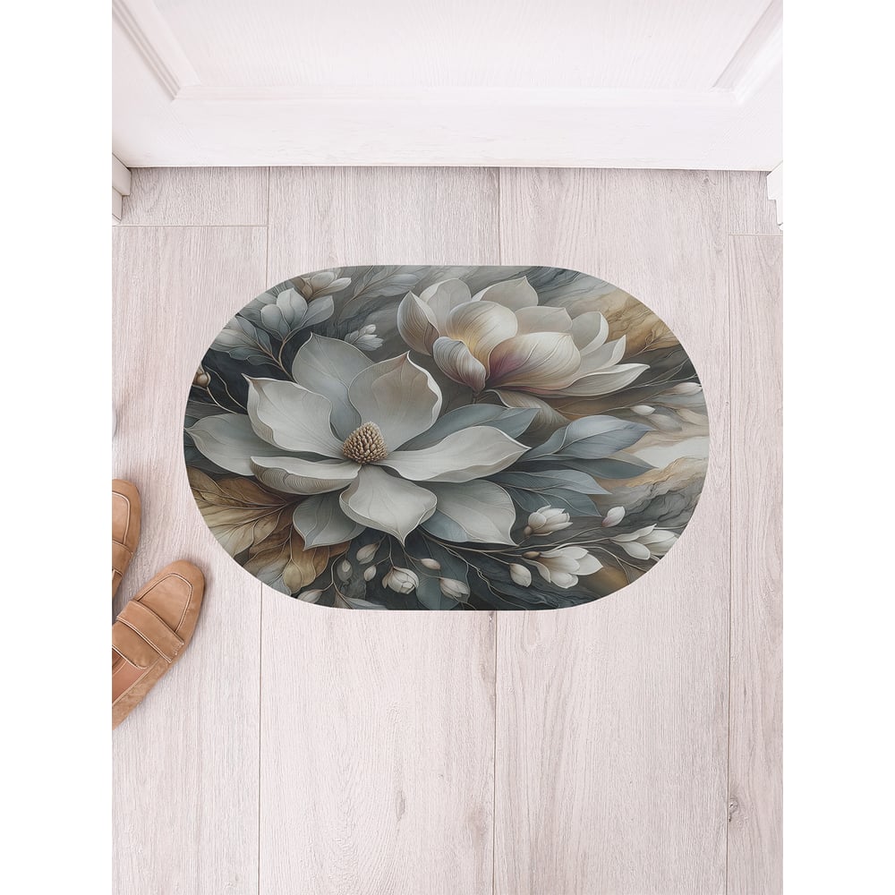 Изображение товара Коврик в прихожую JoyArty овальный Нежность цветов 58х38 см