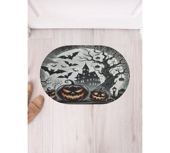 Изображение товара Коврик в прихожую JoyArty овальный Ночь страха 58x38 см sbm_sd3931_58x38