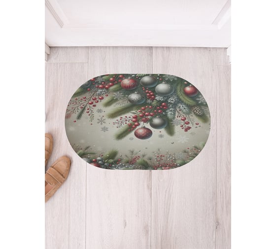Изображение товара Коврик в прихожую JoyArty овальный Праздничная атмосфера 58x38 см sbm_sd3958_58x38