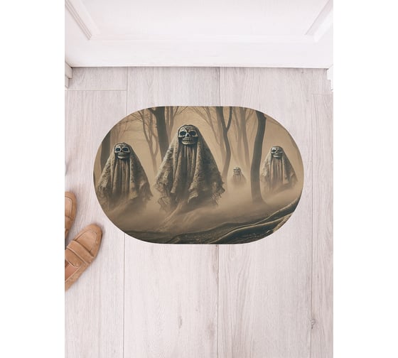 Изображение товара Коврик в прихожую JoyArty овальный Привидения идут 58x38 см sbm_sd3843_58x38