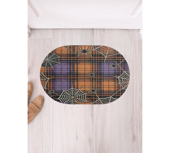 Изображение товара Коврик в прихожую JoyArty овальный Ужасающая клетка 58x38 см sbm_sd3934_58x38