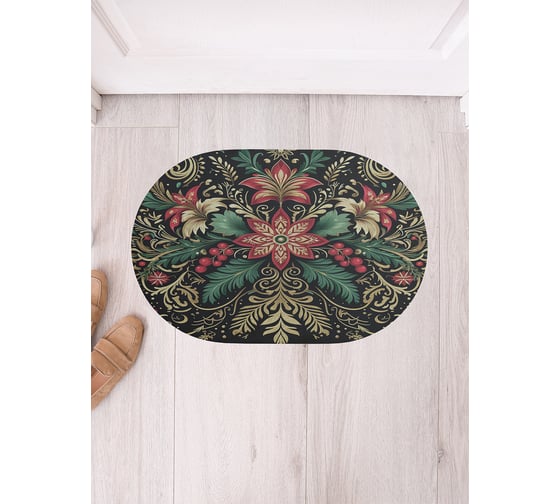 Изображение товара Коврик в прихожую JoyArty овальный Узорчатая композиция 58x38 см sbm_sd3925_58x38