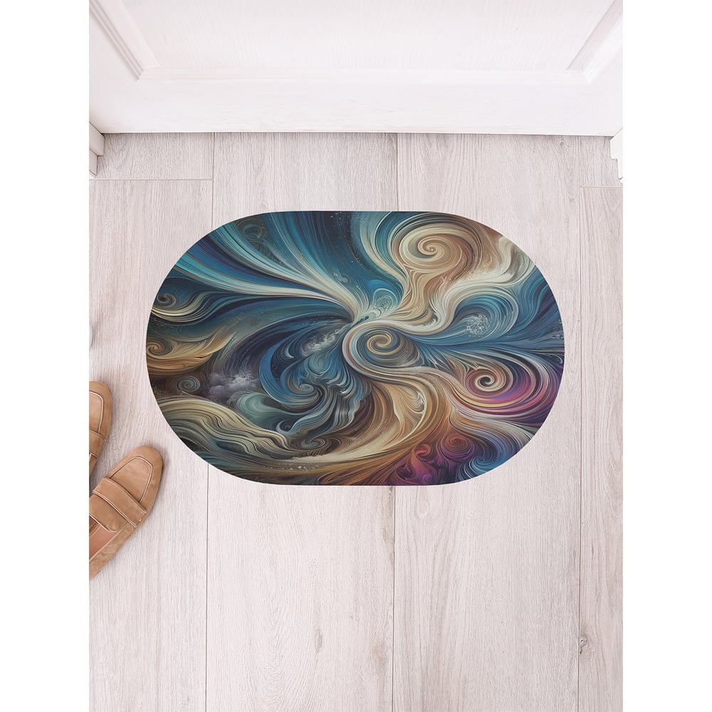 Изображение товара Коврик в прихожую JoyArty овальный Разводы краской 58x38 см