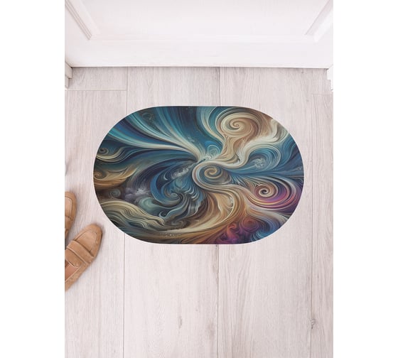 Изображение товара Коврик в прихожую JoyArty овальный Разводы краской 58x38 см sbm_sd3475_58x38