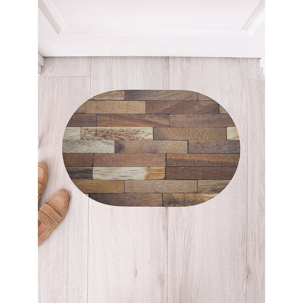 Изображение товара Грязезащитный коврик JoyArty Гармония досок овальный 58x38 см