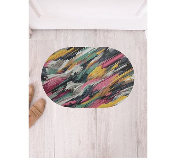 Изображение товара Коврик в прихожую JoyArty овальный Творчество 58x38 см sbm_sd3521_58x38