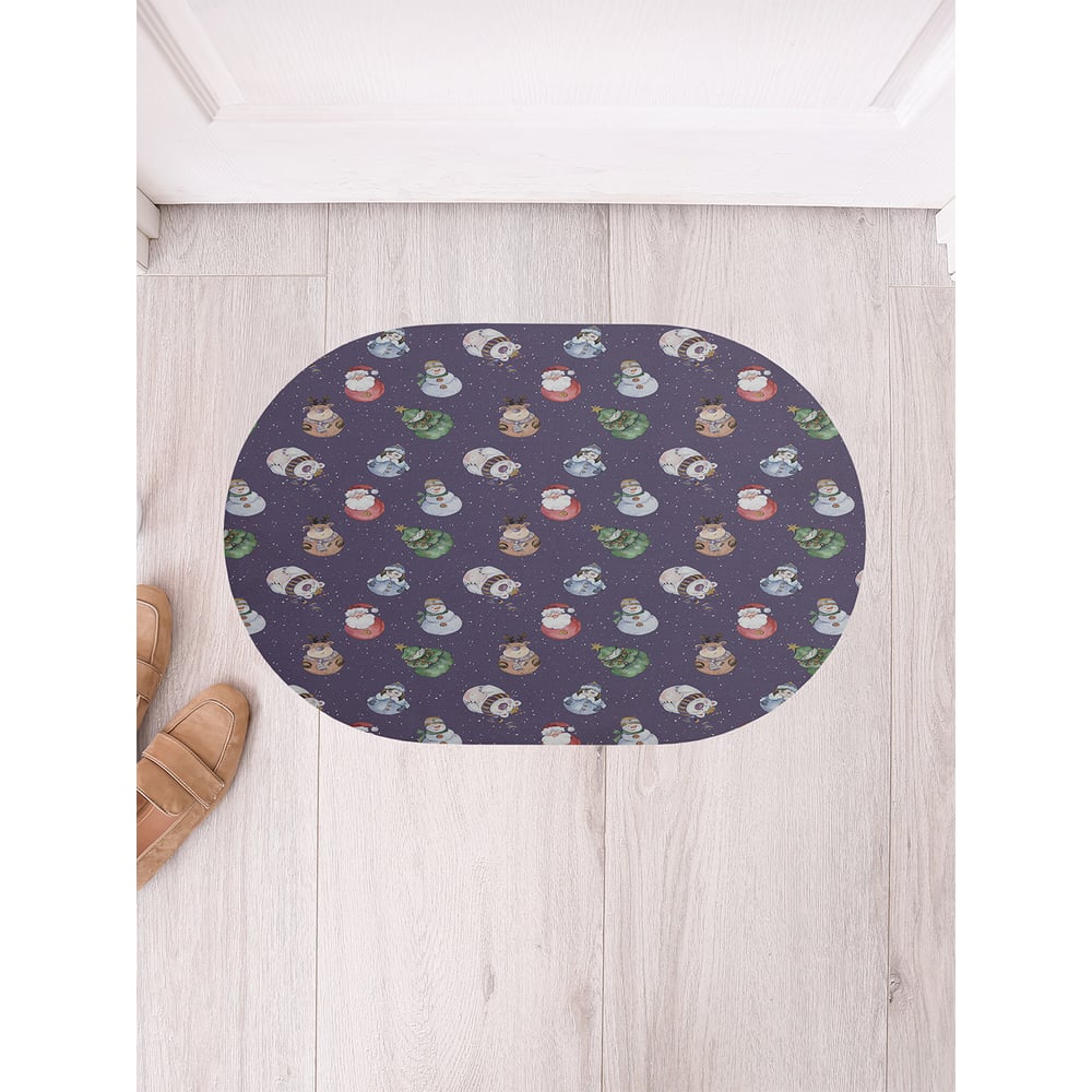 Изображение товара Коврик придверный грязезащитный JoyArty Игрушки на ёлку 58x38 см