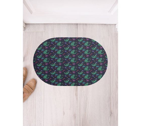 Изображение товара Коврик придверный грязезащитный в прихожую JoyArty с принтом Дракон с подарком овальный 58x38 см sbm_427879_58x38