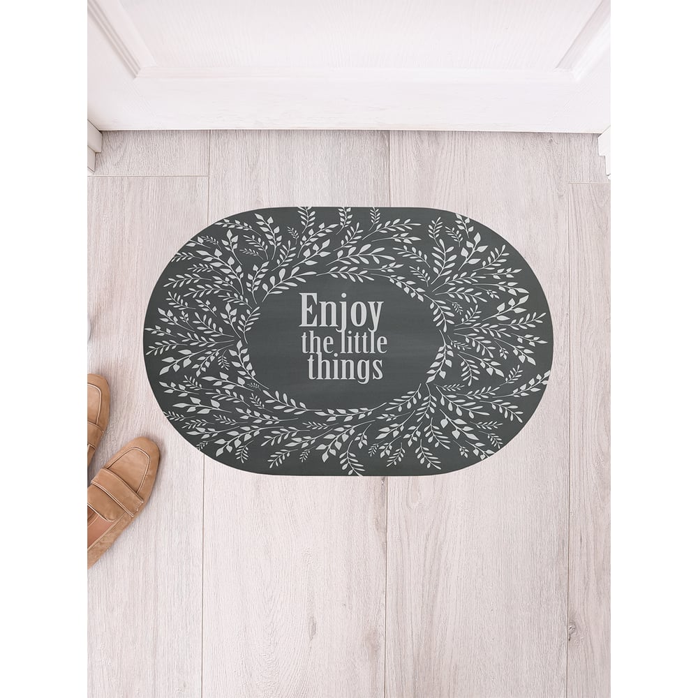 Изображение товара Коврик придверный грязезащитный JoyArty 58x38 см овальный с принтом