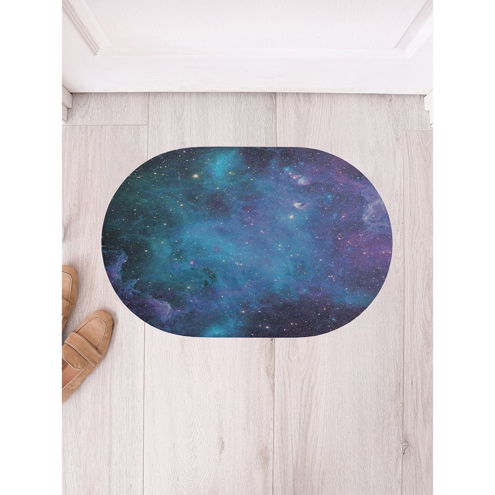 Изображение товара Коврик придверный грязезащитный JoyArty овальный 58x38 см завораживающие дали