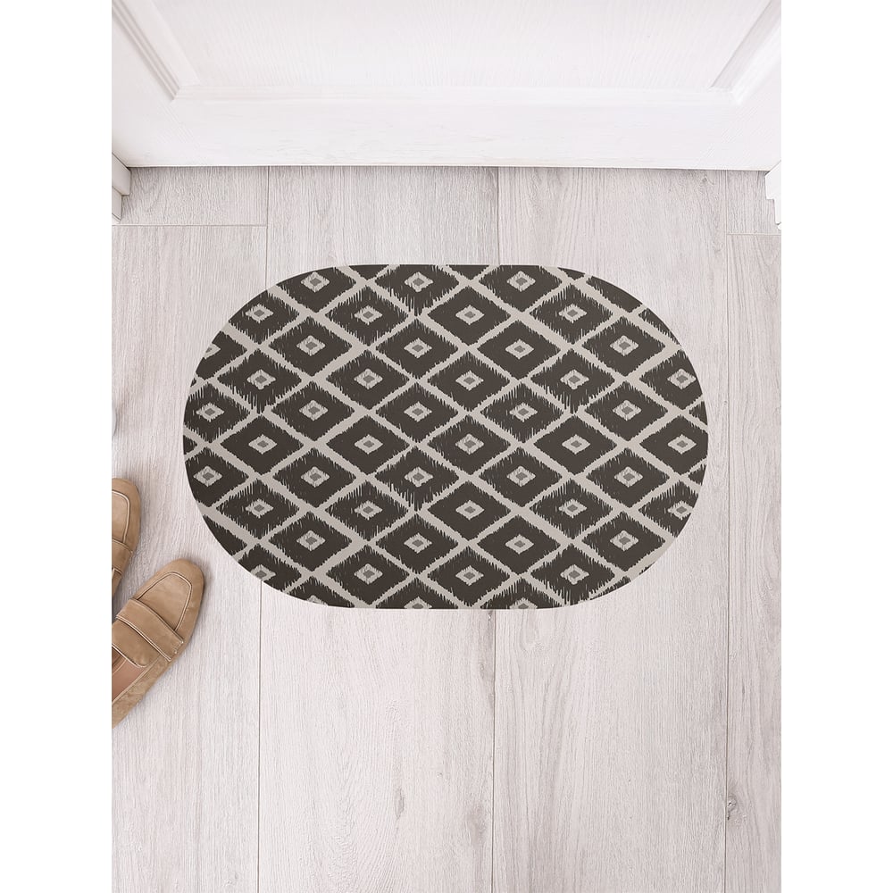 Изображение товара Коврик грязезащитный JoyArty овальный 58x38 см с принтом ромбы