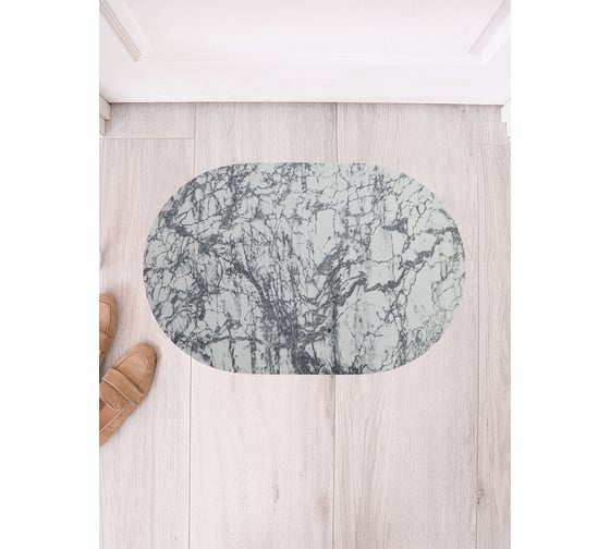 Изображение товара Коврик придверный грязезащитный в прихожую JoyArty с принтом Повреждение поверхности овальный 58x38 см sbm_19445_58x38