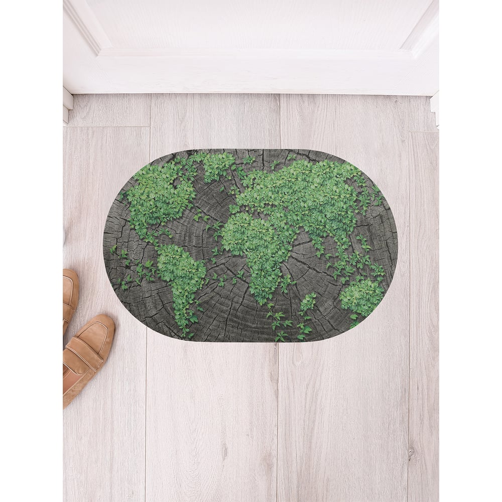 Изображение товара Коврик придверный грязезащитный JoyArty проросший пень 58x38 см овальный