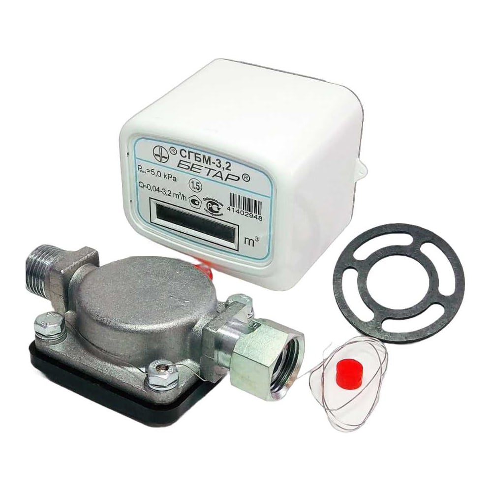 Изображение товара Счетчик газа Бетар СГБМ-3,2 струйный для учета газа с резьбой 1/2
