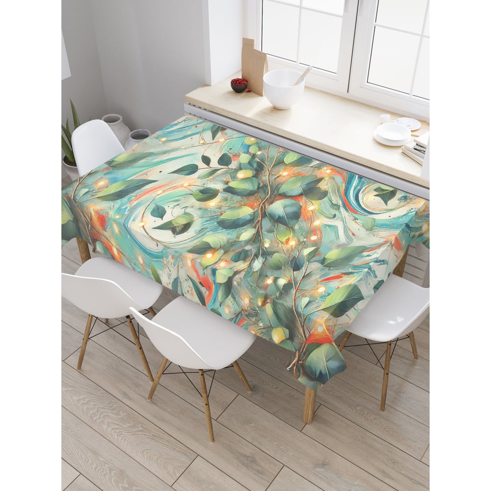 Изображение товара Прямоугольная тканевая скатерть JoyArty 145x180 см с рисунком для праздника