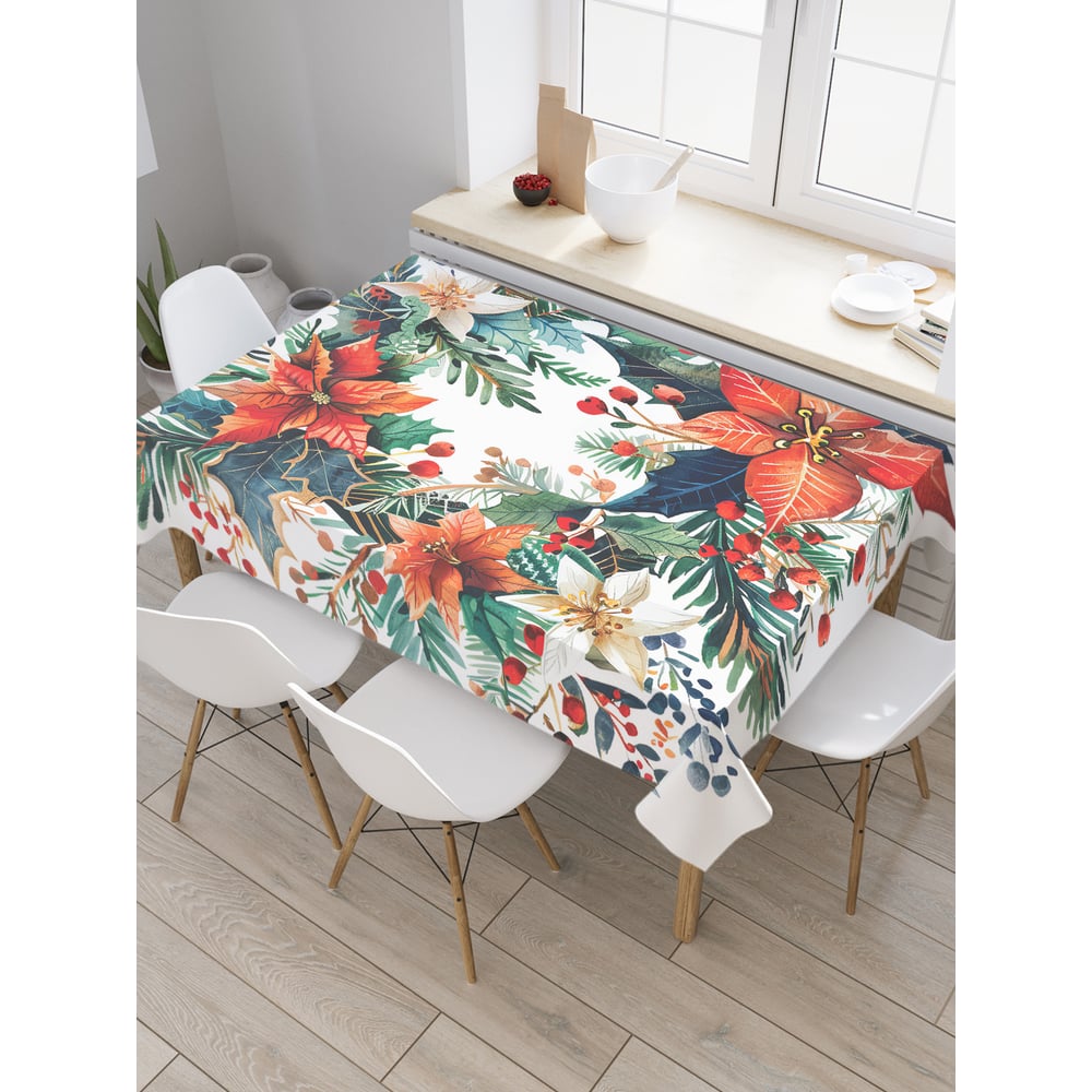 Изображение товара Прямоугольная тканевая скатерть JoyArty 120x145 см для Нового года