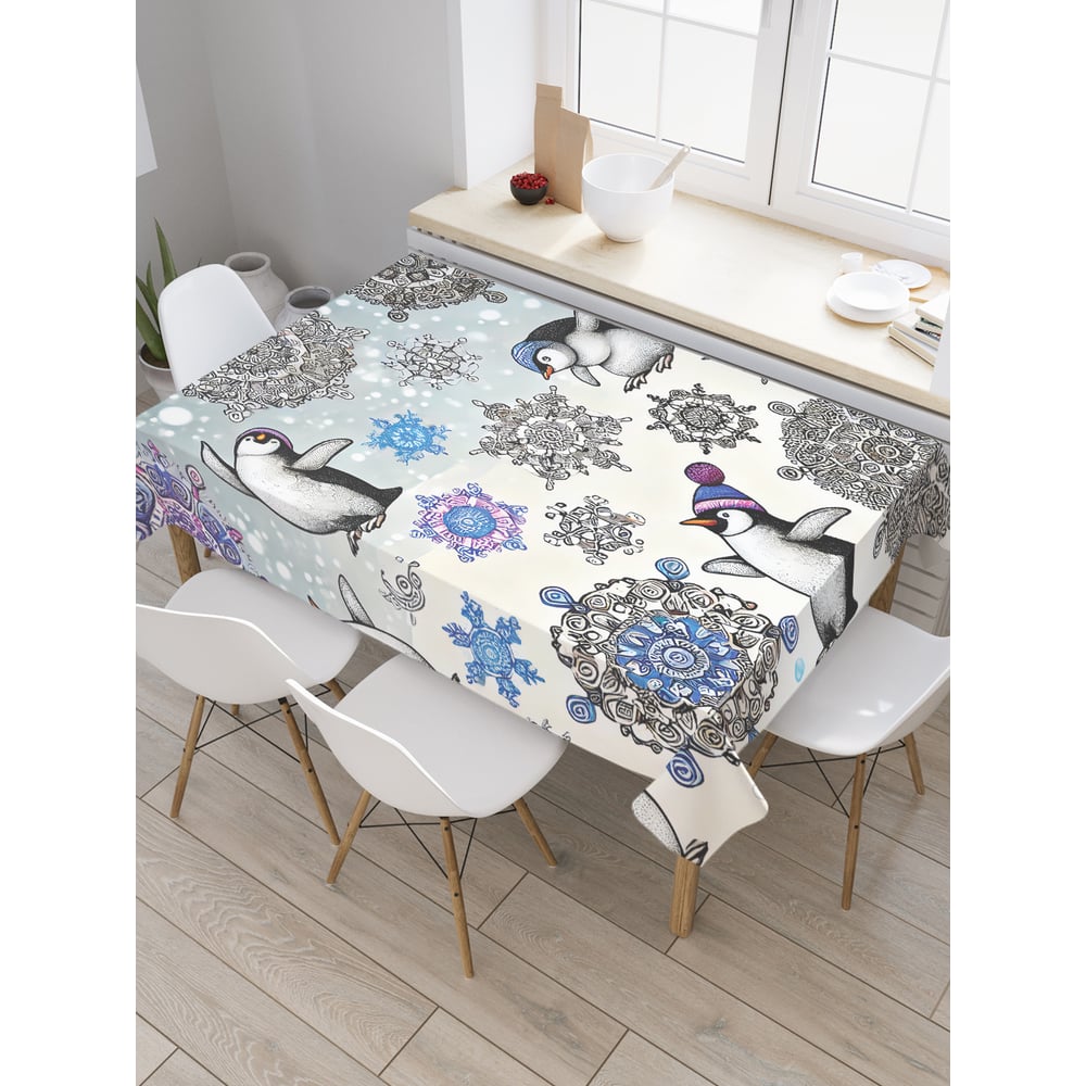 Изображение товара Прямоугольная тканевая скатерть JoyArty 120х145 см для Нового года и Рождества, стильный дизайн